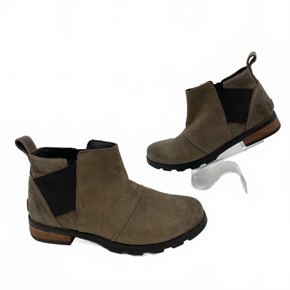 Sorel Emelie Chelsea Boot | Women's 8 Green Leather
